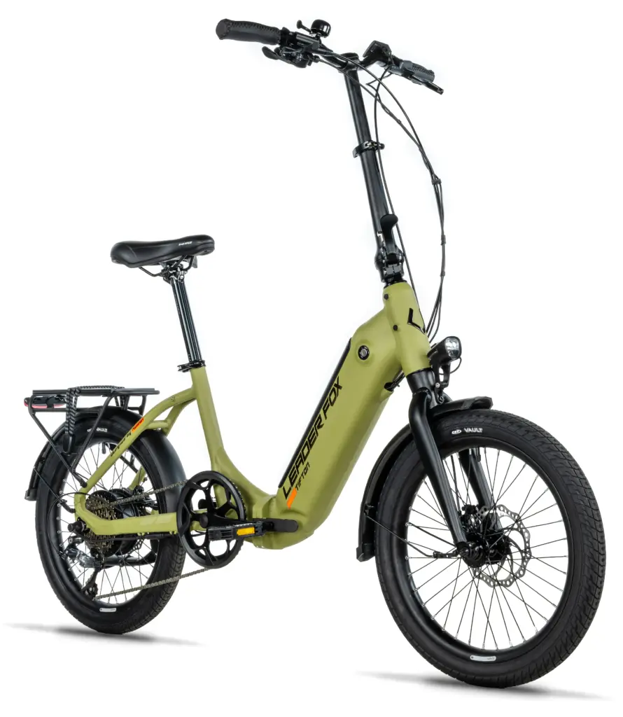 Leader Fox Tifton 20 Zoll E-Faltrad – Grün – Ansicht 1