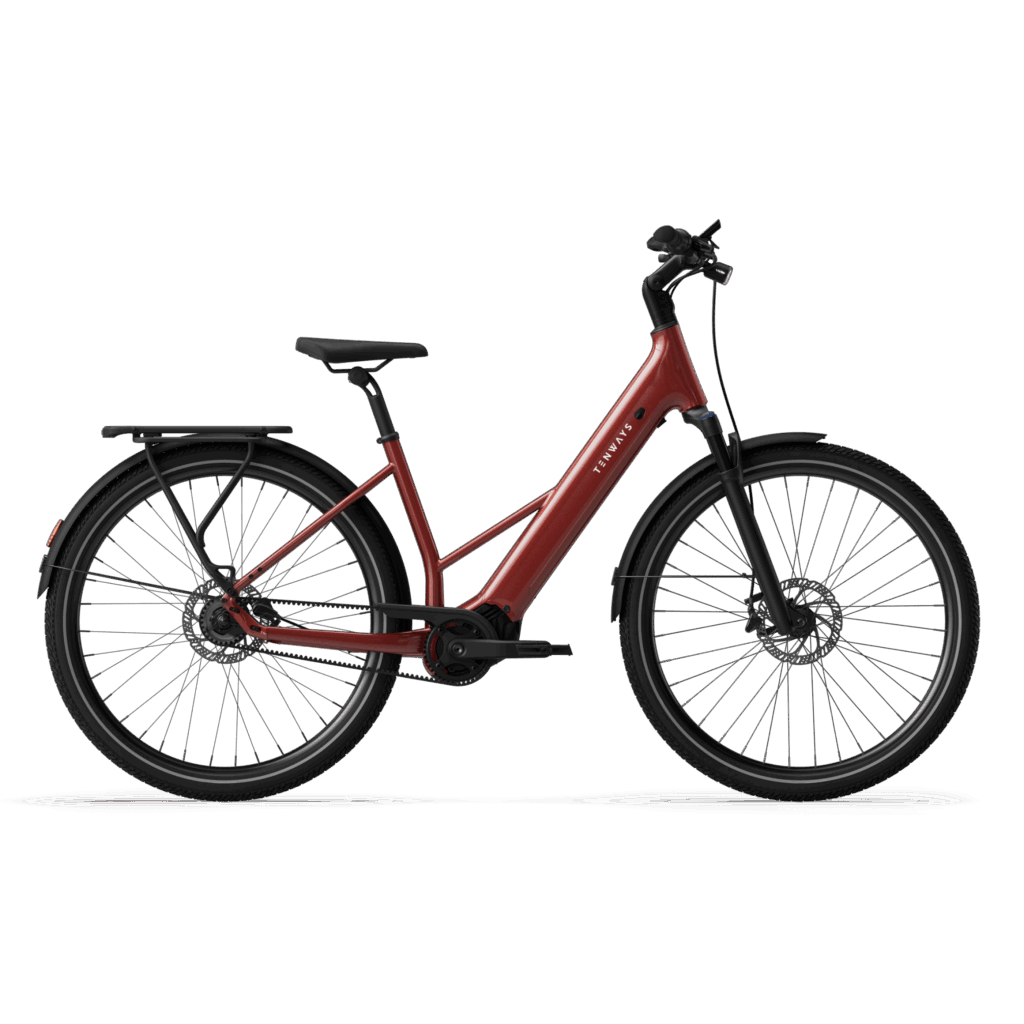 TENWAYS AGO AIR City E-Bike – in Rot – Produktansicht