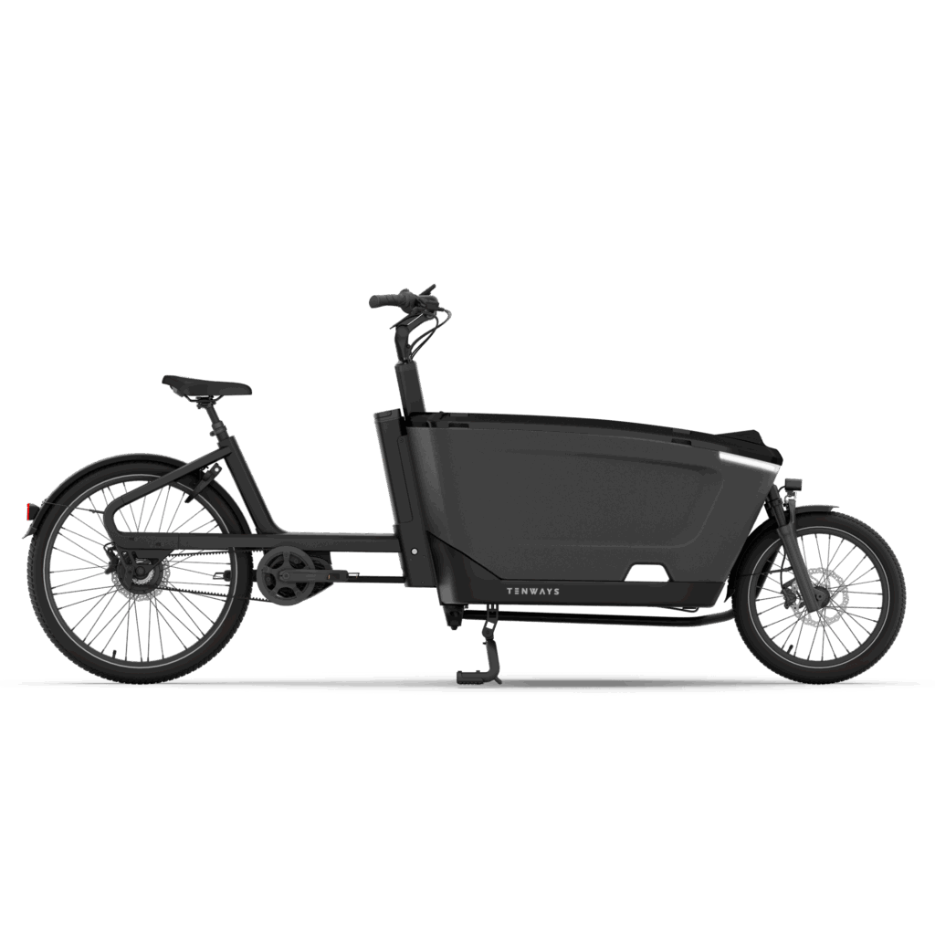 TENWAYS CARGO ONE Lasten-E-Bike – in Schwarz – Produktansicht