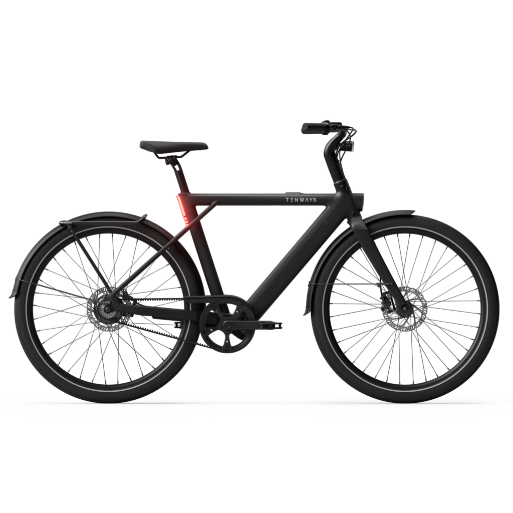 TENWAYS CGO009 Urban E-Bike – in Schwarz – Produktansicht