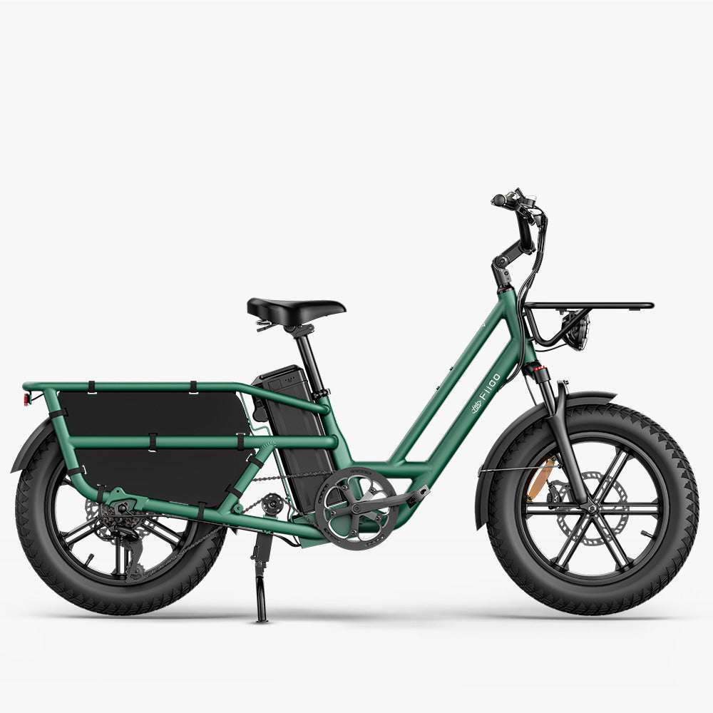 Fiido T2 Longtail E-Bike – in Grün – Produktansicht